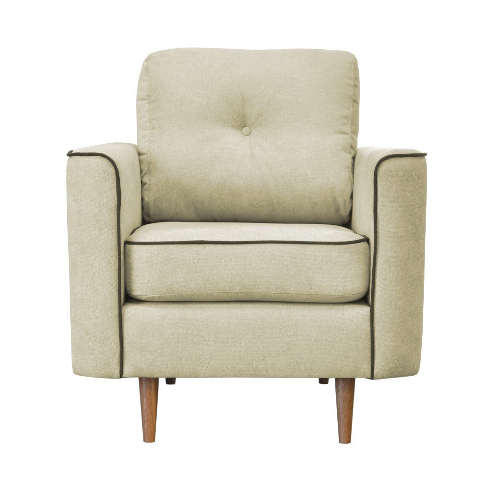 Krémové křeslo se světlými nohami křeslo Mazzini Sofas Butterfly v:753646