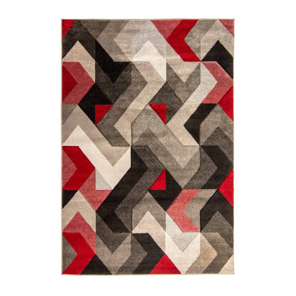 Červeno-šedý koberec Flair Rugs Aurora, 200 x 290 cm v:1366227