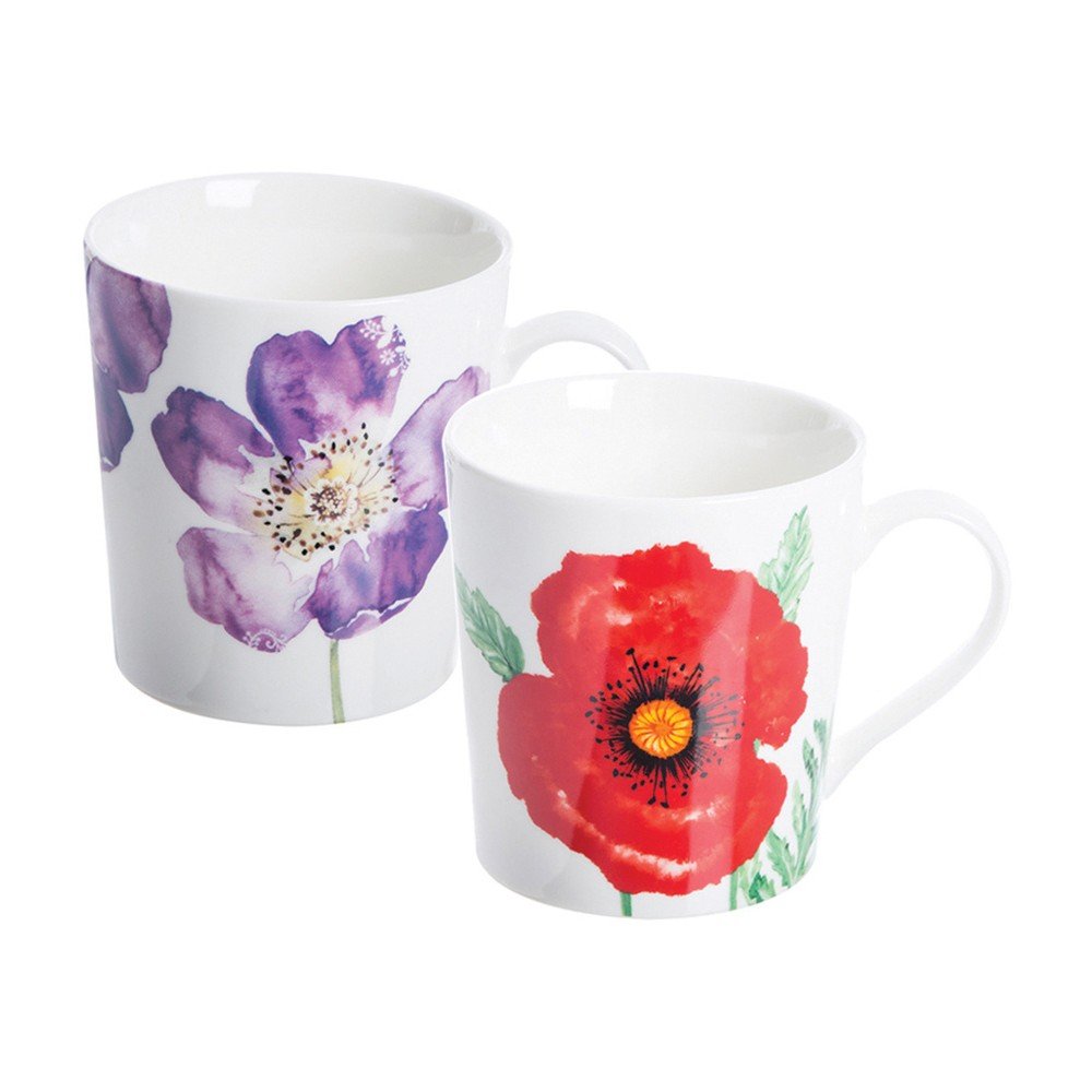 Sada 2 porcelánových hrnků s motivem květin Price & Kensington Woodpland Poppies, 340 ml v:1081666