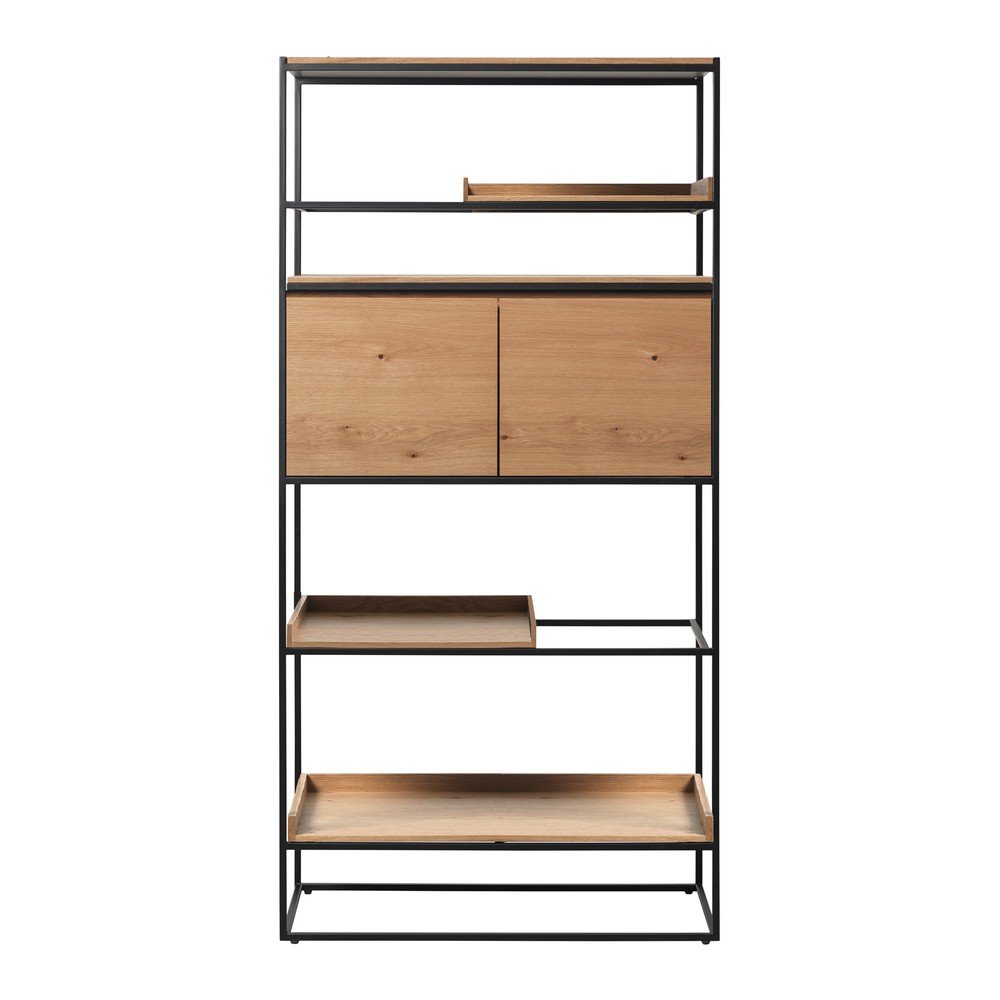 Černá knihovna v dekoru dubu 90x180 cm Rivoli v:1415865
