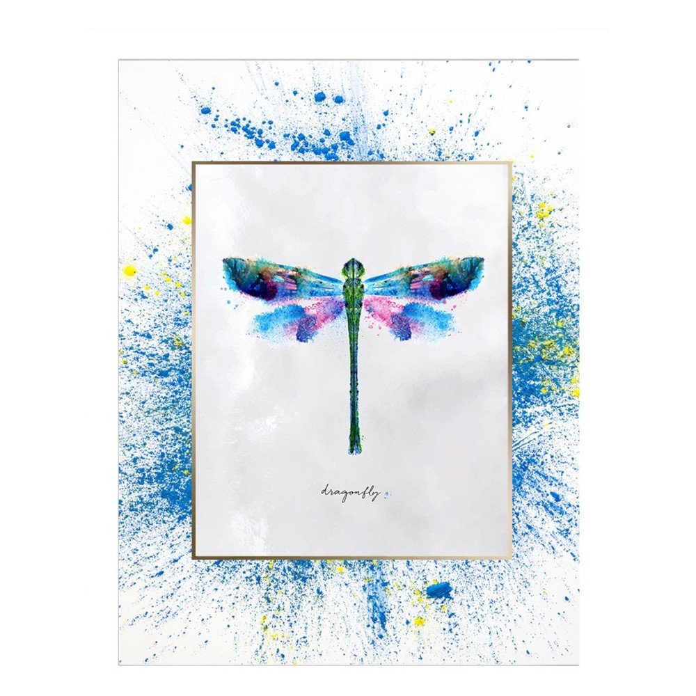 Nástěnný obraz na plátně v bílém rámu Tablo Center Dragonfly, 29 x 24 cm v:1290432