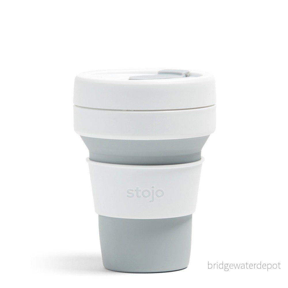 Bílo-šedý skládací cestovní hrnek Stojo Pocket Cup Dove, 355 ml v:1341281