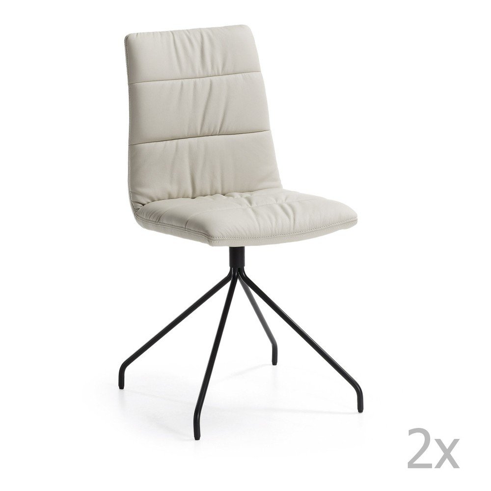 Sada 2 krémových židlí La Forma Lark1 v:716190
