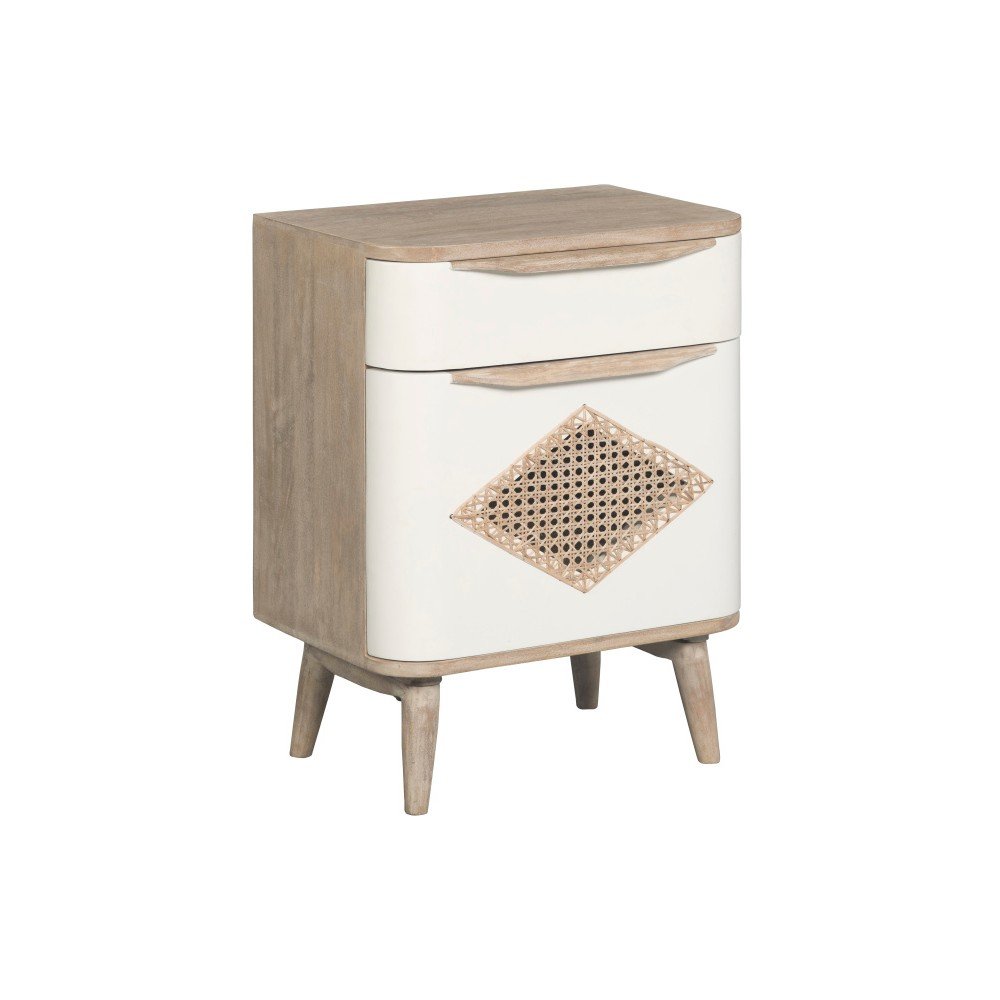 Odkládací stolek z masivního mangového dřeva Woodjam Retro Cane Sofa v:925780