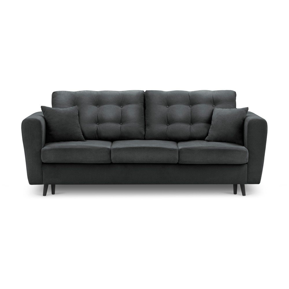 Tmavě šedá rozkládací pohovka s úložným boxem Kooko Home Chillout v:1227104