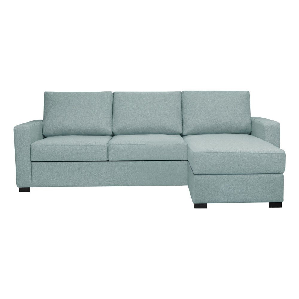 Modrošedá rozkládací pohovka Helga Interiors Anna, pravý roh v:869474