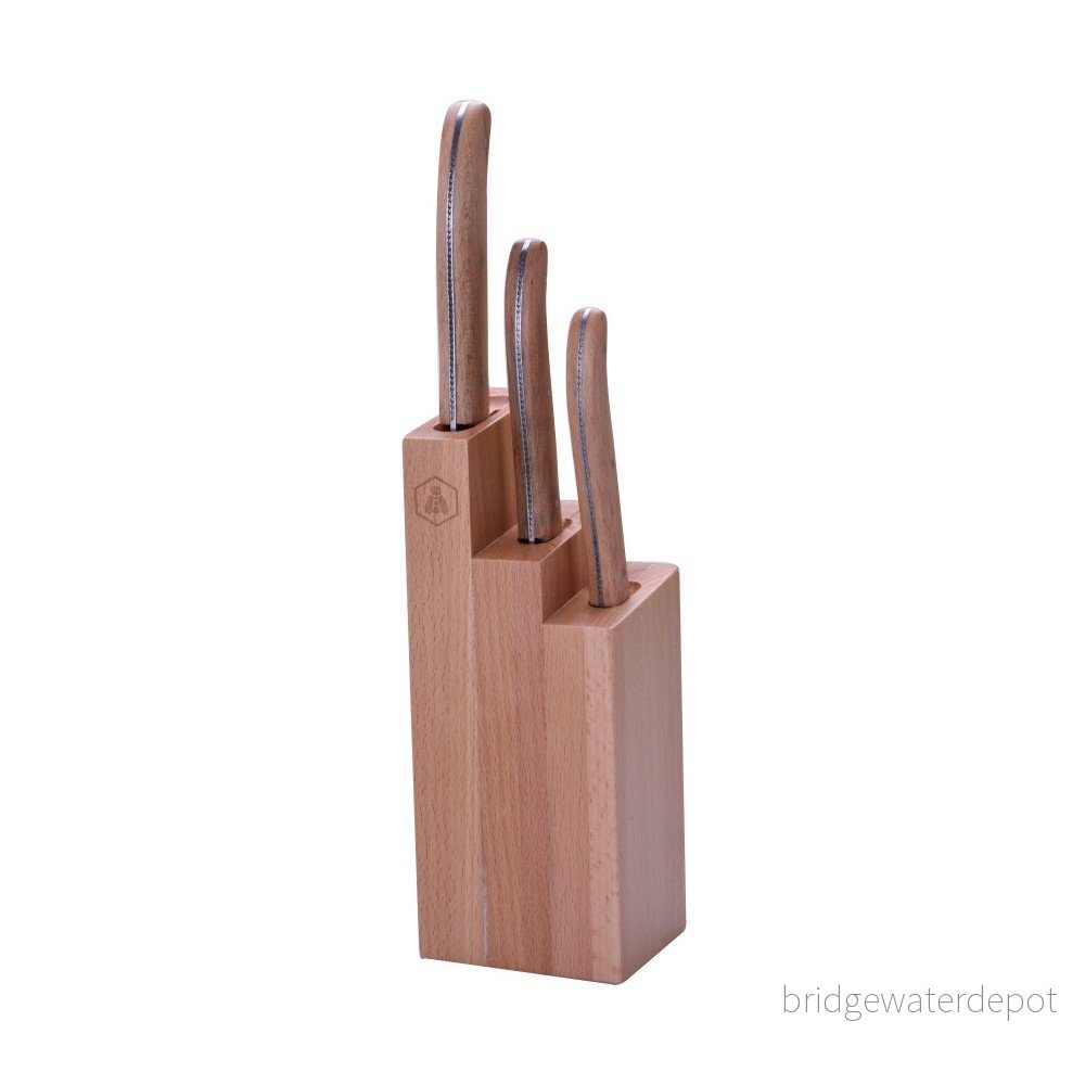 Set 3 nožů a stojanu z bukového dřeva Laguiole v:960092
