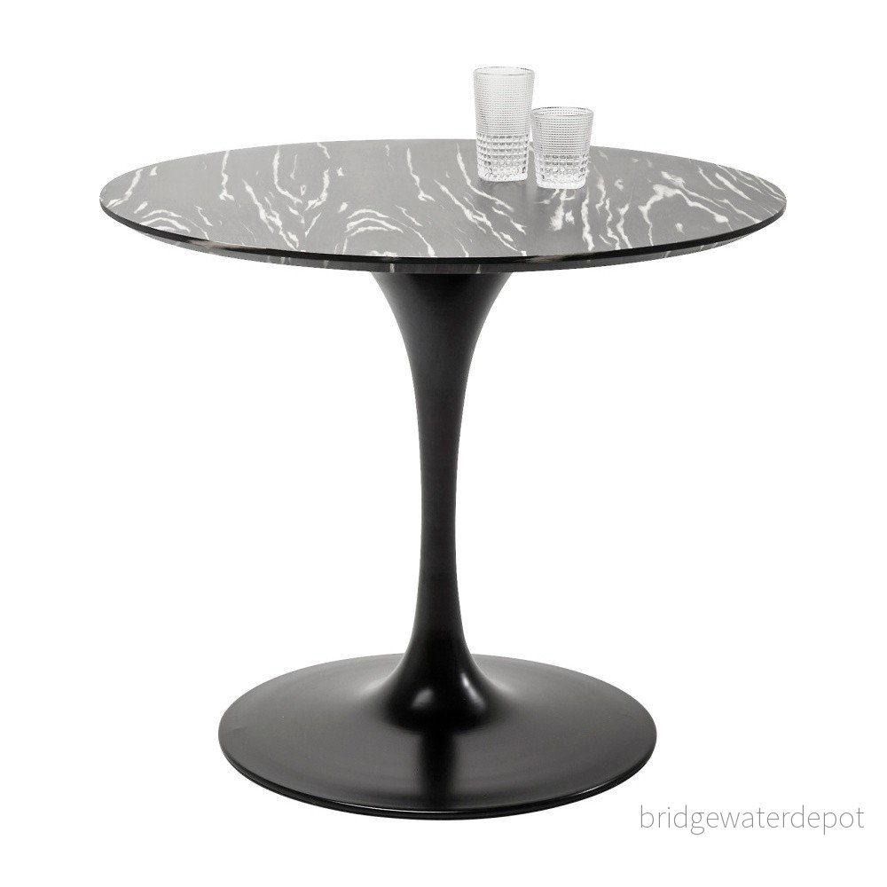 Deska jídelního stolu v ebenovém dekoru Kare Design Invitation, ⌀ 90 cm v:1092738