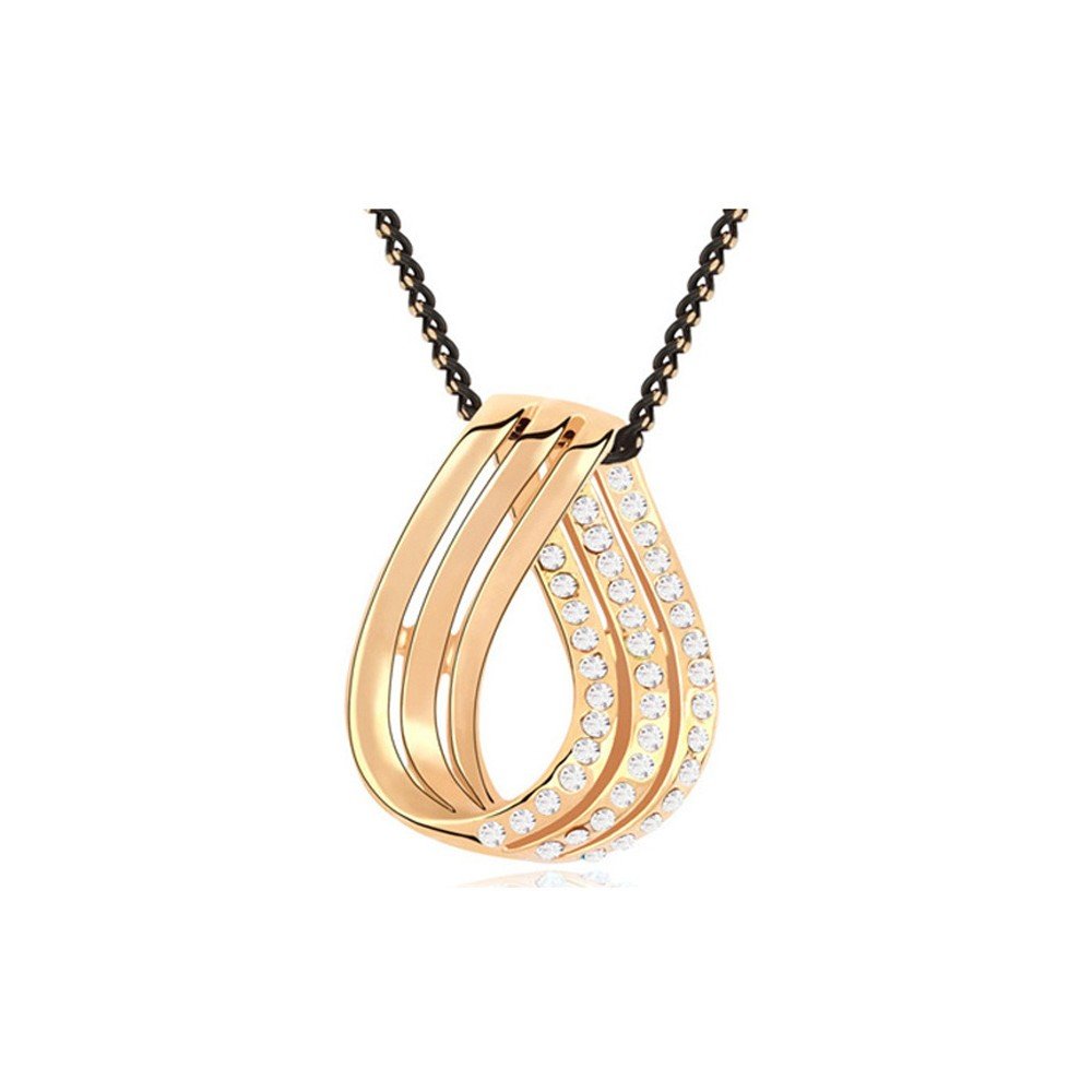 Pozlacený náhrdelník s bílými krystaly Swarovski Elements Crystals Elope v:1169542