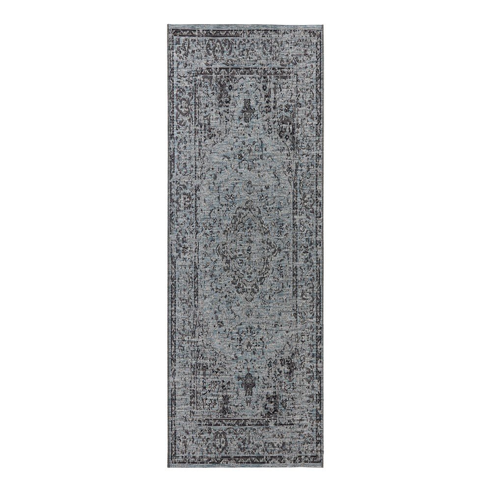 Modrý běhoun vhodný do exteriéru Elle Decoration Curious Cenon, 77 x 200 cm v:1263934