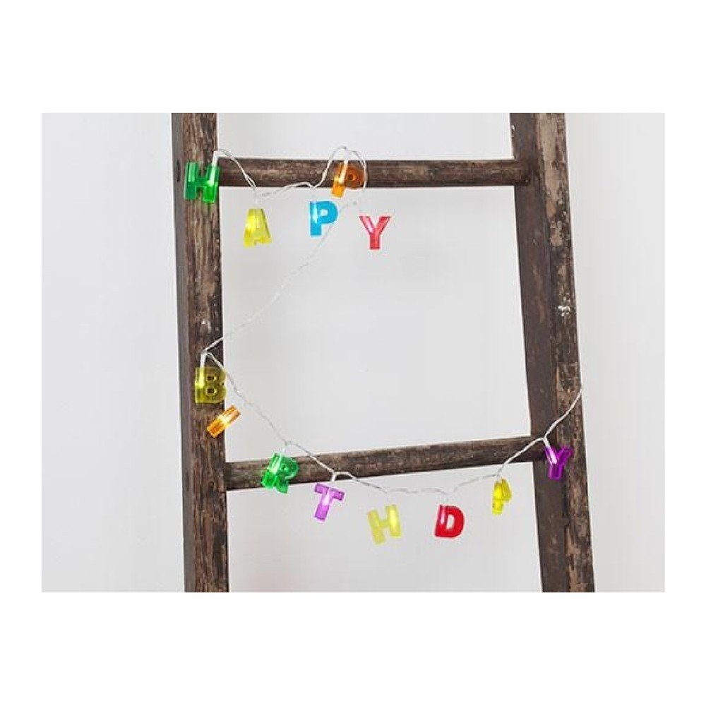 Barevný světelný LED řetěz Kikkerland Birthday, délka 122 cm v:1157898 Barevný světelný LED řetěz Kikkerland Birthday, délka 122 cm v:1157898