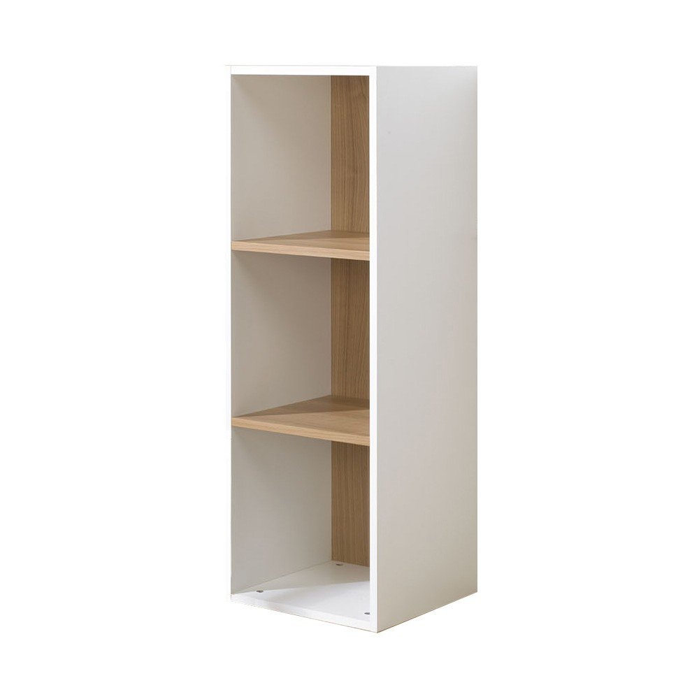 Bílo-hnědá knihovna se 3 policemi JUNIOR Provence Cube v:1010400