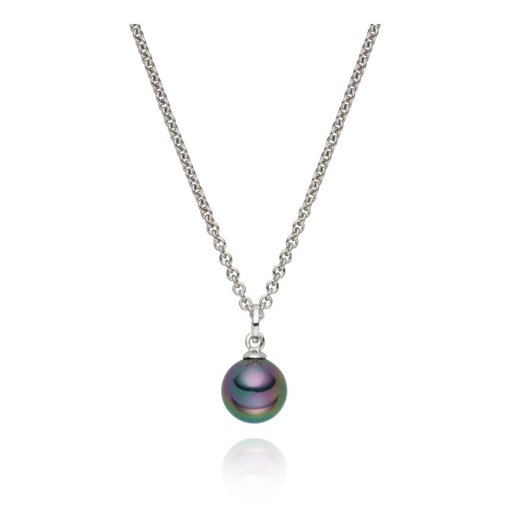 Antracitový náhrdelník s perlovým přívěskem Pearls Of London Nova Pearls Kirké v:736358
