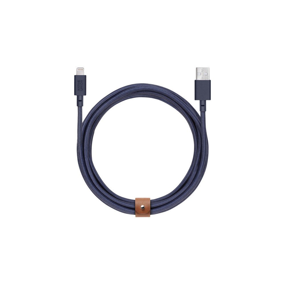 Tmavě modrý synchronizační a nabíjecí kabel lightning pro iPhone Native Union Twinhead, délka 3 m v:1166076
