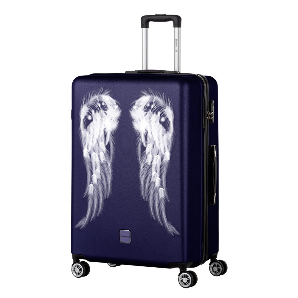 Tmavě modrý cestovní kufr Berenice Wings, 107 l v:1273836