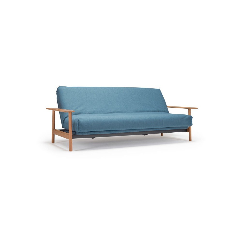 Modrá rozkládací pohovka se snímatelným potahem Innovation Balder Elegance Petrol, 97 x 230 cm v:1305794