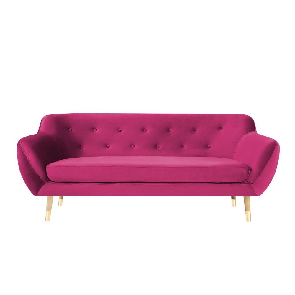 Růžová třímístná pohovka Mazzini Sofas Amelie v:1059614