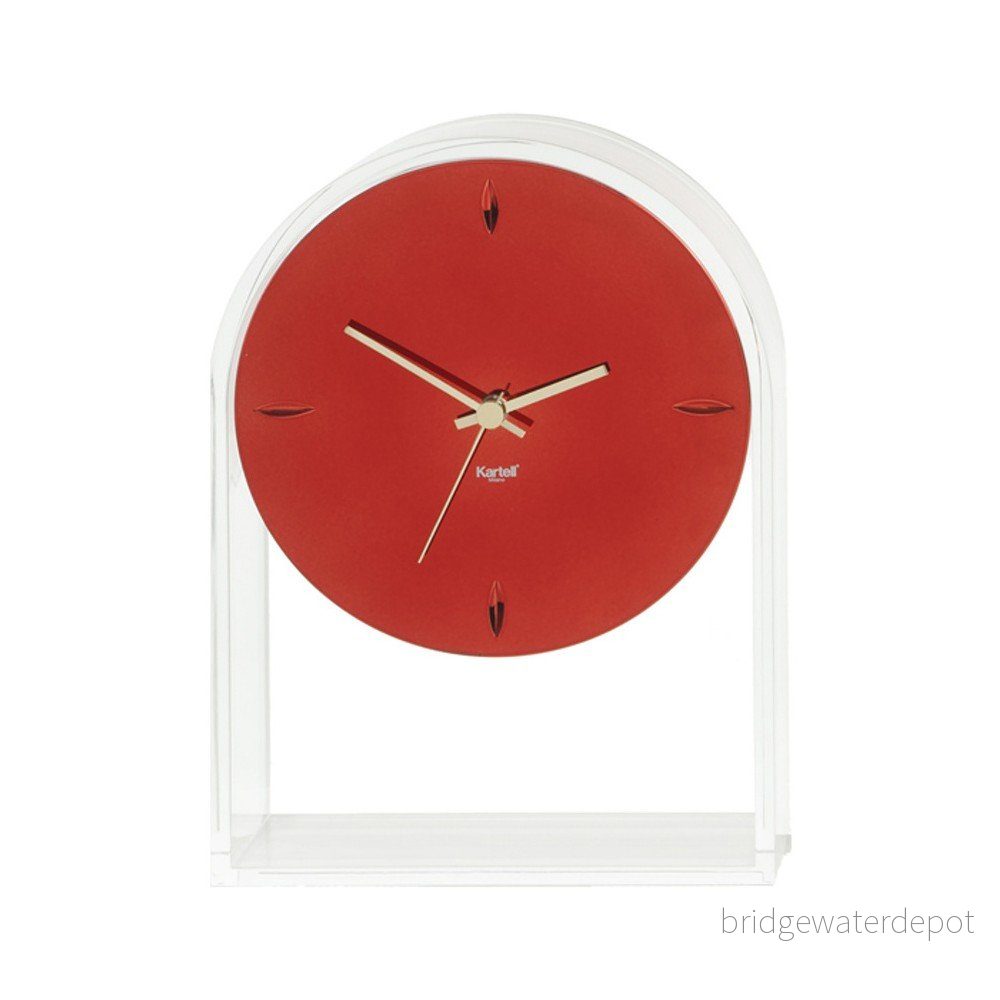 Červeno-transparentní stolní hodiny Kartell Air Du Temps v:973850
