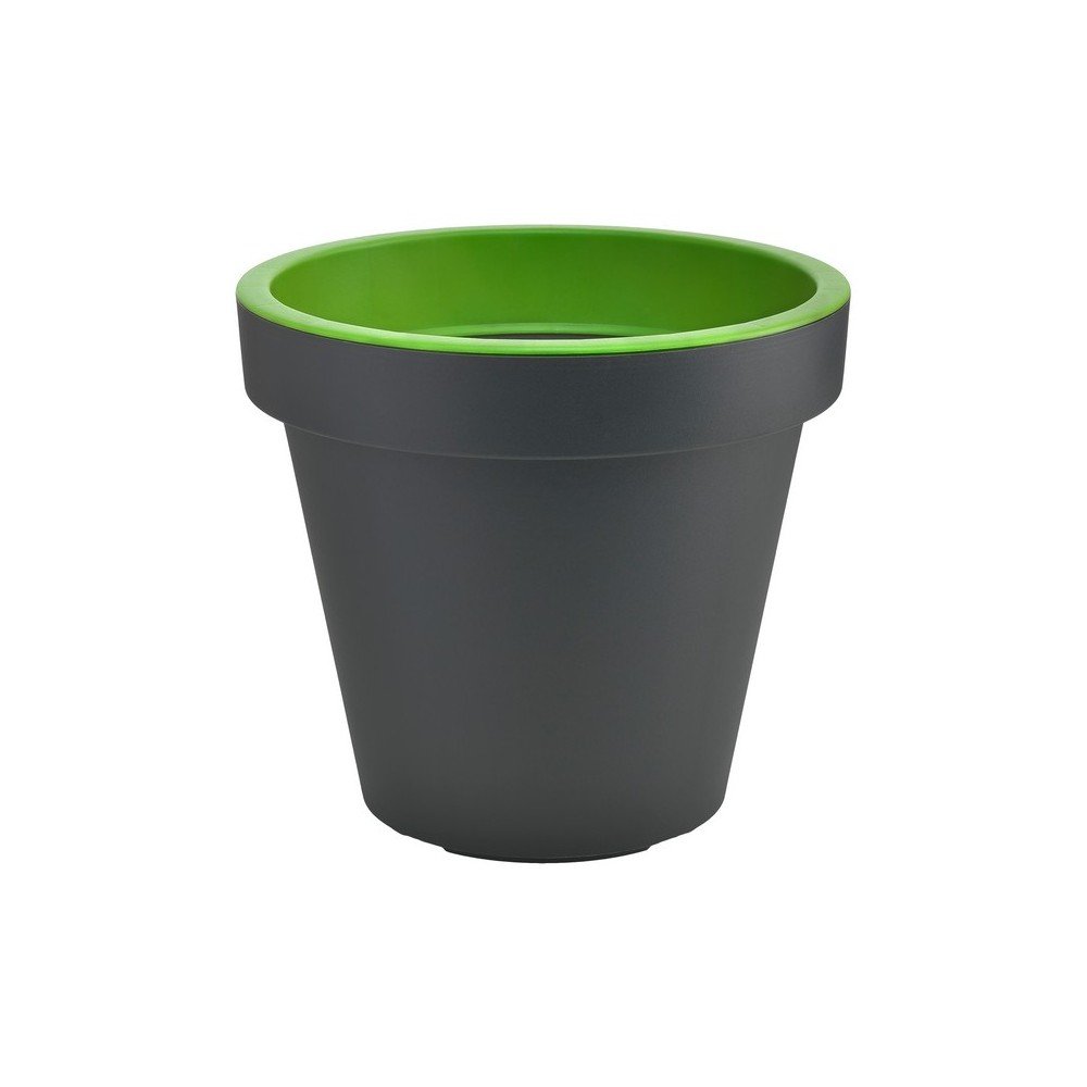 Šedo-zelený květináč Gardenico Metro Twist, ø 39 cm v:1420781
