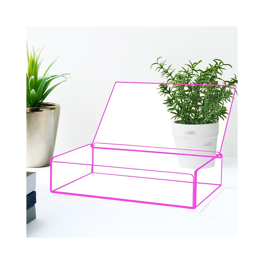 Úložný box s růžovými hranami s víkem Lund London Flash Tidy, 20 x 13,5 cm v:875312