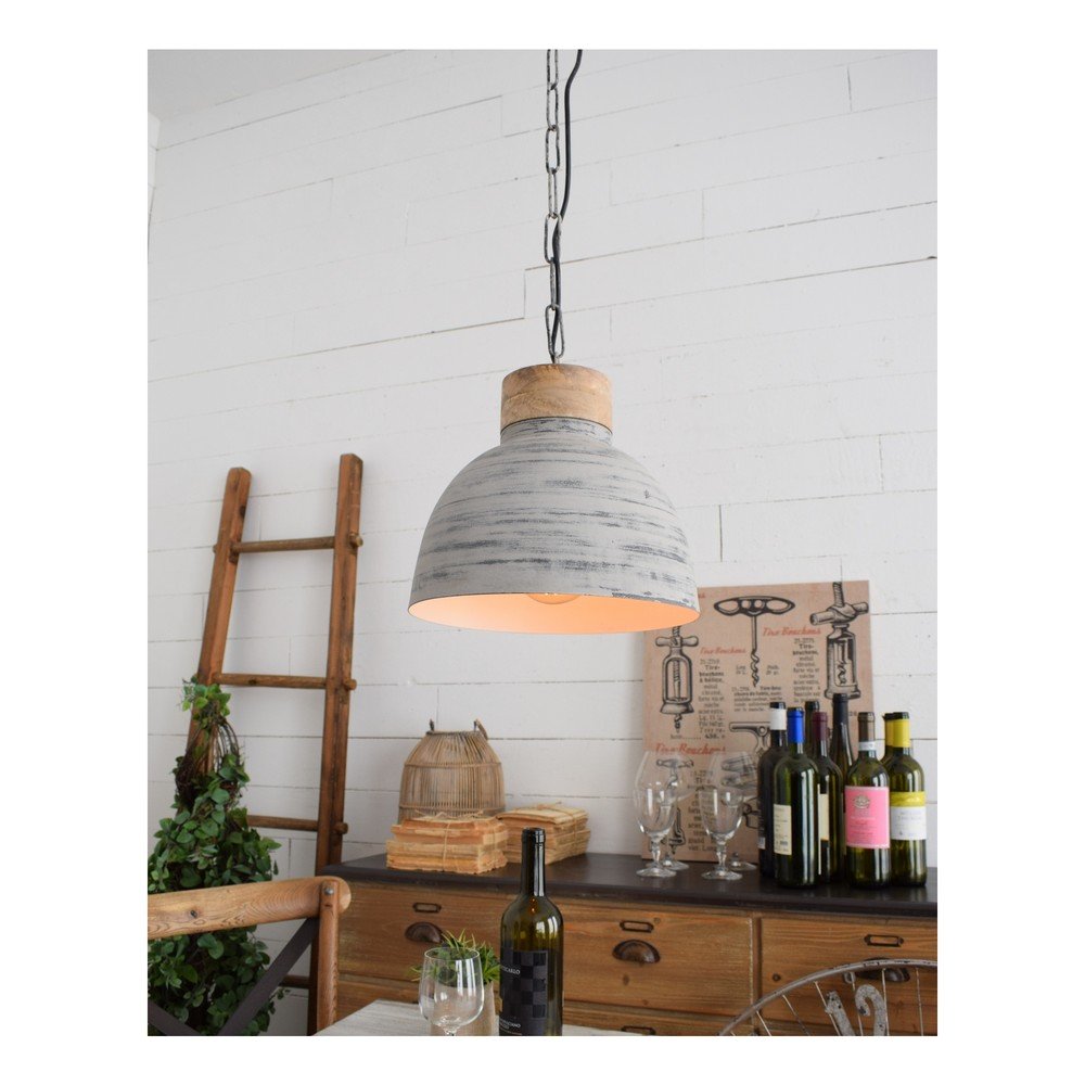 Světle šedé stropní svítidlo Orchidea Milano Old Factory, ø 30 cm v:1307956