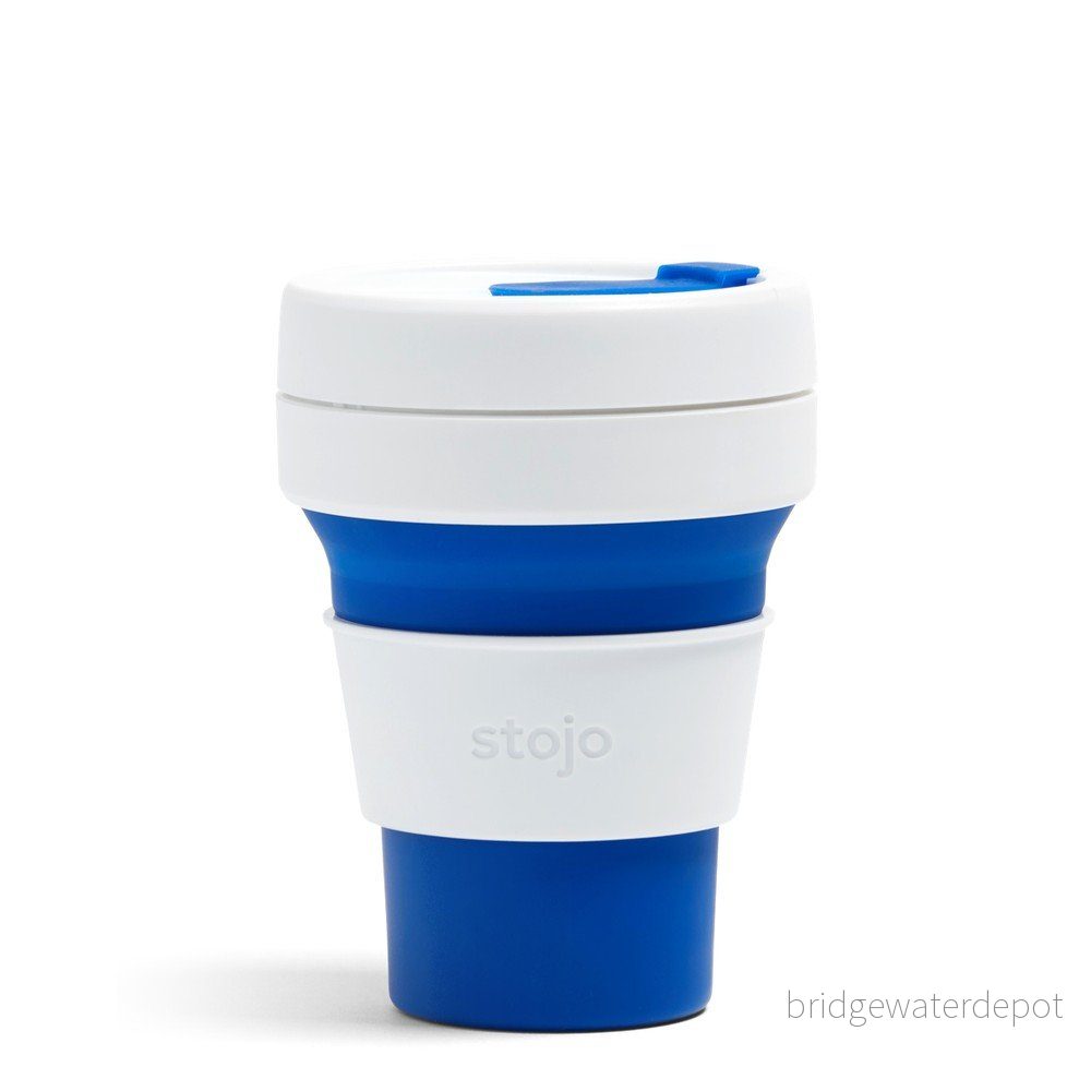 Bílo-modrý skládací cestovní hrnek Stojo Pocket Cup, 355 ml v:1341269