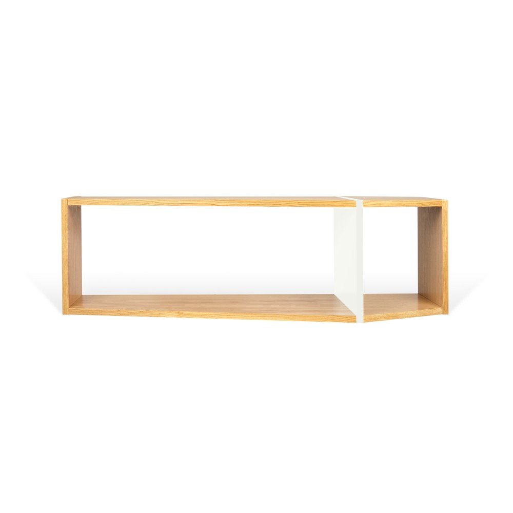 Hnědo-bílá police TemaHome One, 120 x 35 cm v:1282684