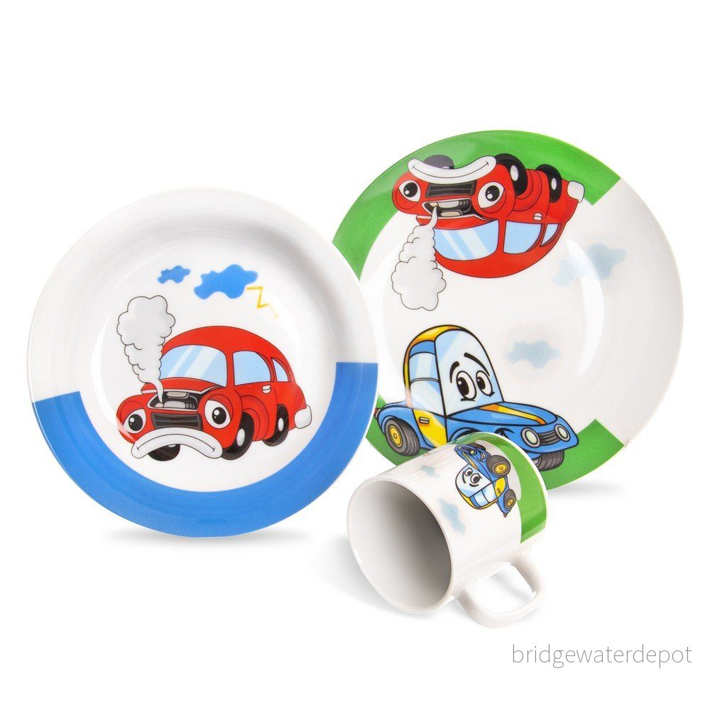 3dílný dětský porcelánový jídelní set Orion Cars v:1407725