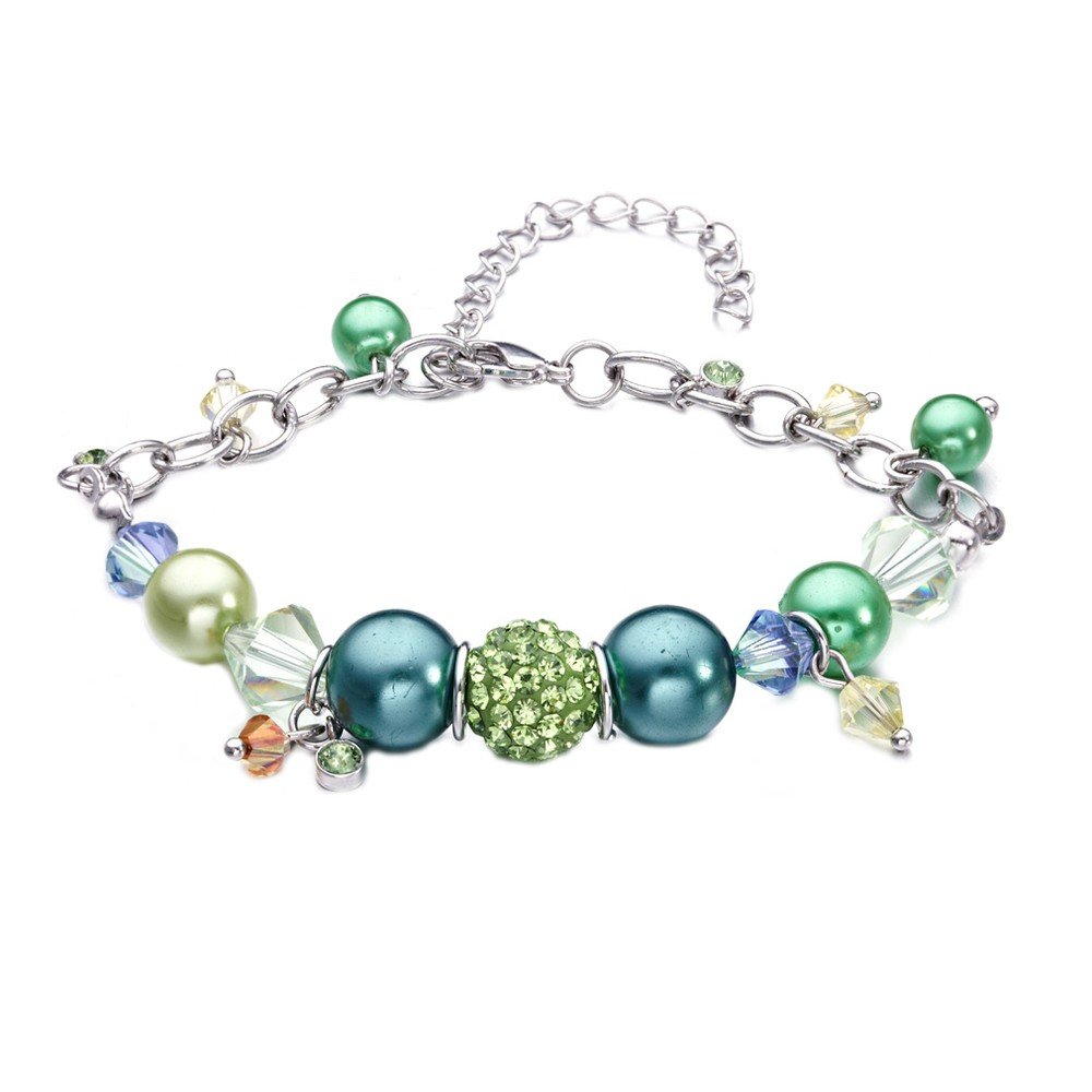 Náramek se zelenými krystaly Swarovski Elements Crystals Forest v:1197750