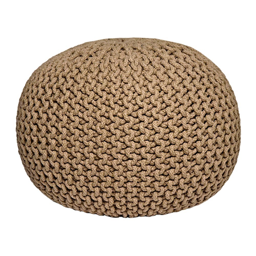Béžový pletený puf LABEL51 Knitted v:930350