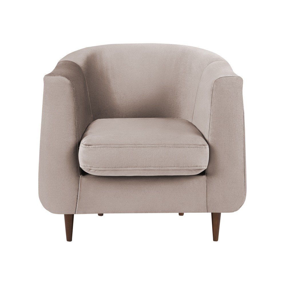 Béžové sametové křeslo Kooko Home Glam v:993358