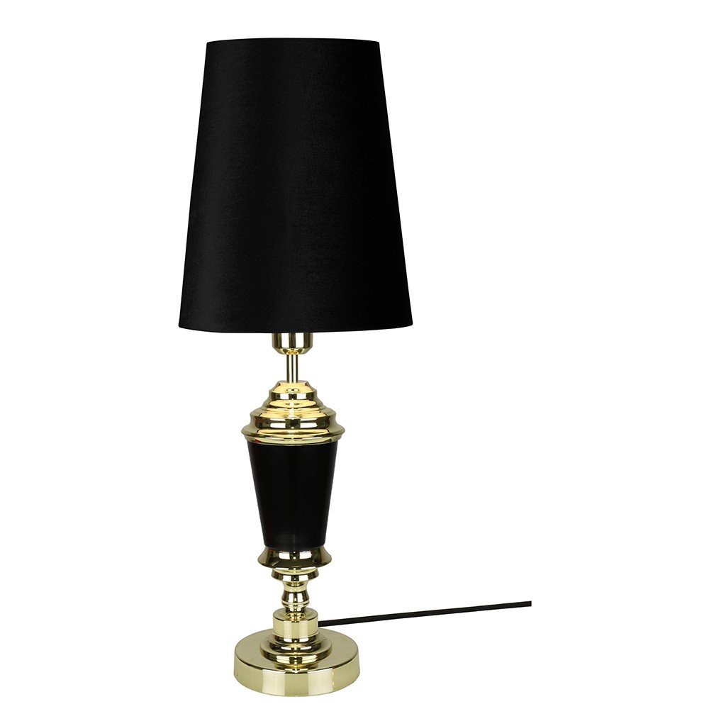 Černá stolní lampa v barvě mosazi Globen Lighting Wallenberg v:1215036