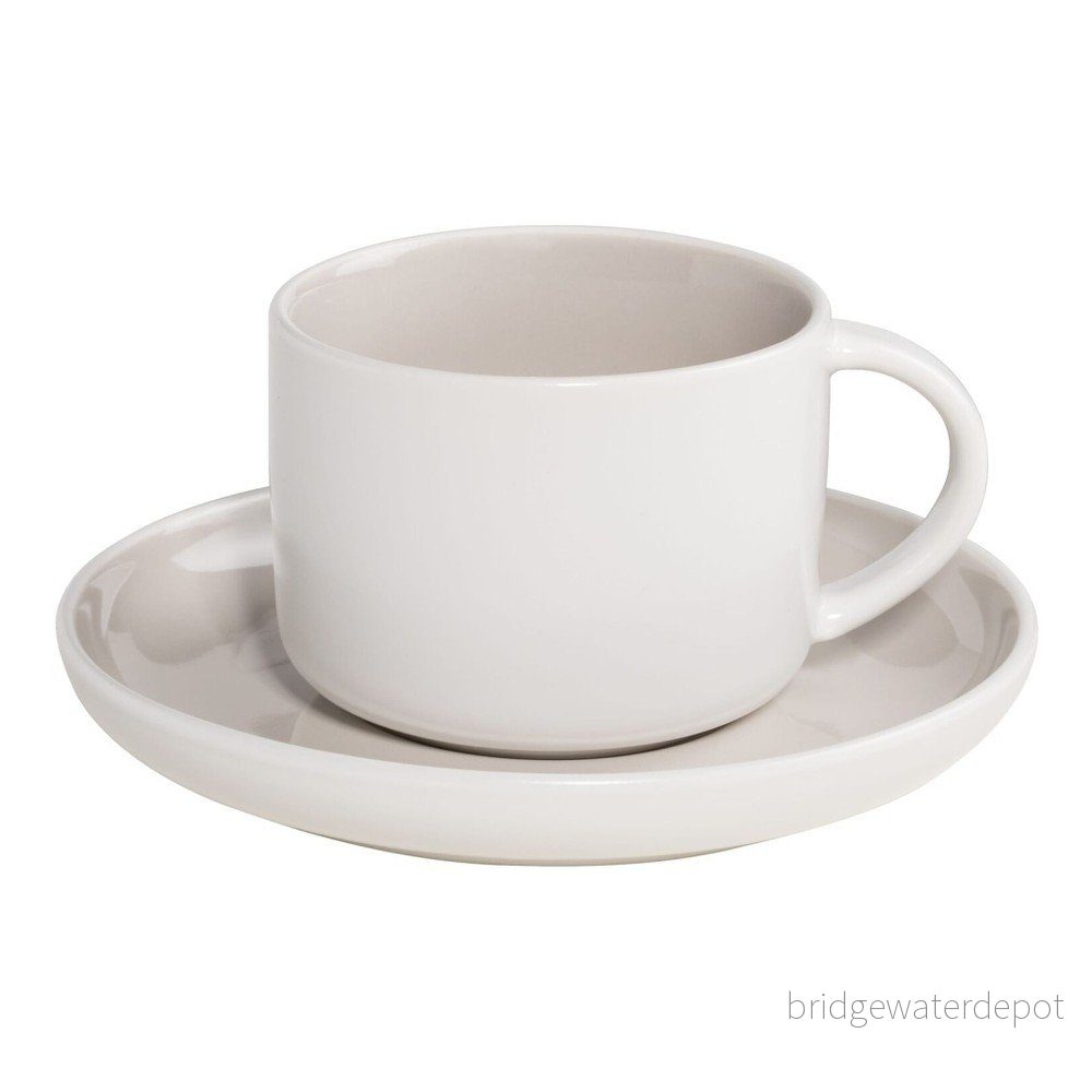 Bílo-šedý porcelánový hrnek s podšálkem Maxwell & Williams Tint, 240 ml v:1029918 Bílo-šedý porcelánový hrnek s podšálkem Maxwell & Williams Tint, 240 ml v:1029918
