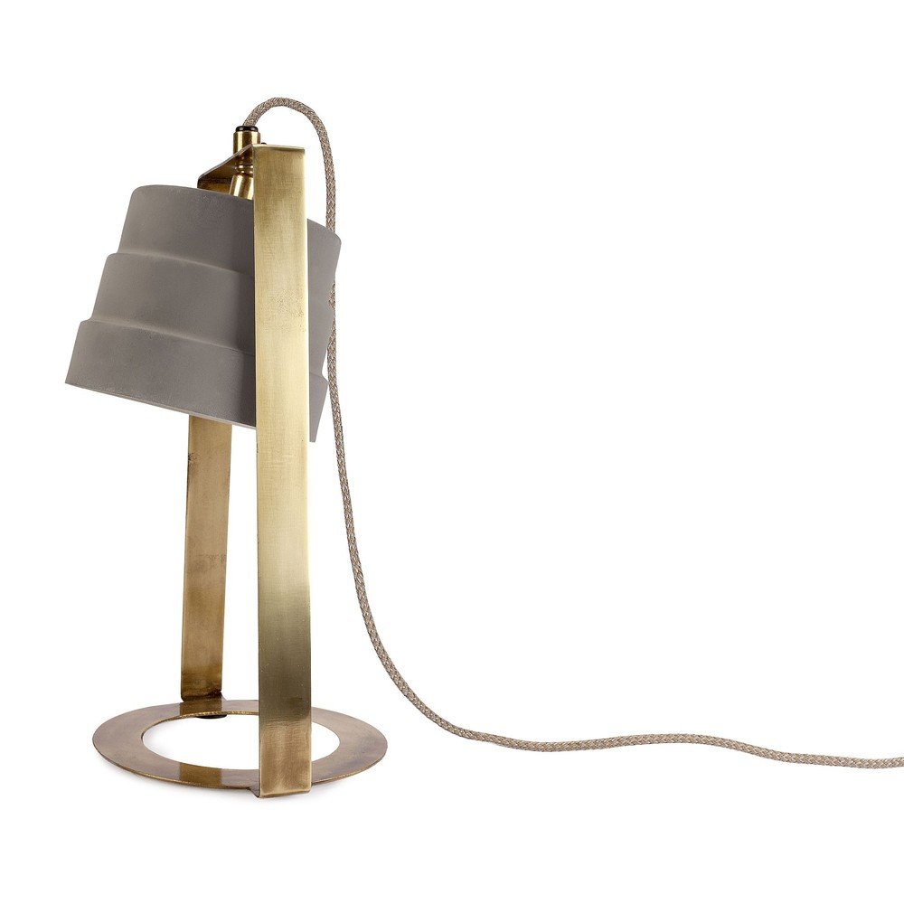 Šedá stolní lampa HF Living Ring v:758324