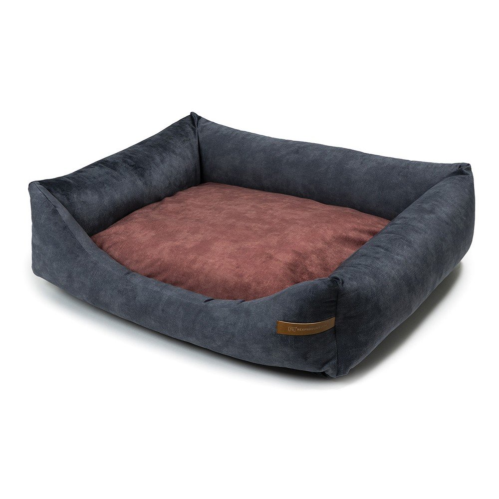Vínovo-tmavě šedý pelíšek pro psa 65x75 cm SoftBED Eco M – Rexproduct v:1571450