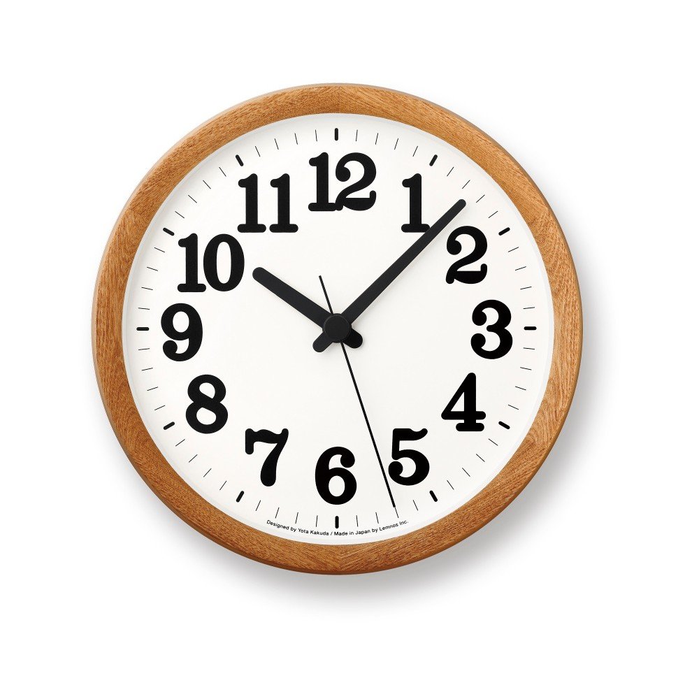 Nástěnné hodiny s hnědým rámem Lemnos Clock Issue, ⌀ 29,8 cm v:864650
