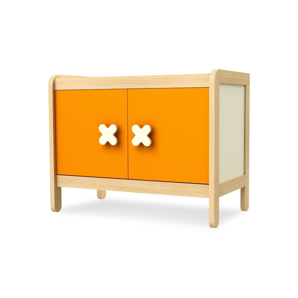 Oranžová dvoudvéřová skříňka Timoore Simple v:738484
