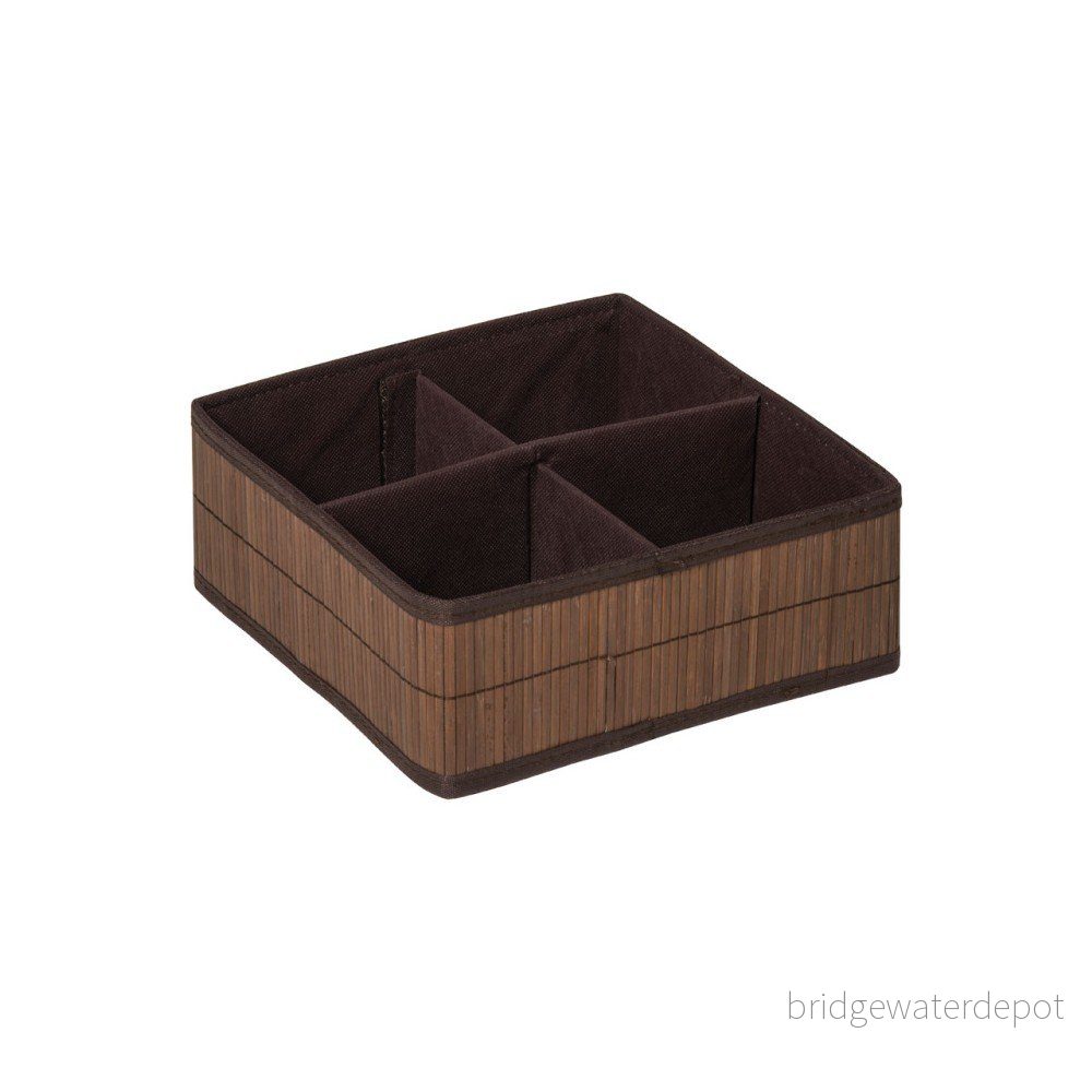 Hnědý bambusový organizér se 4 přihrádkami Premier Housewares Kankyo v:958172