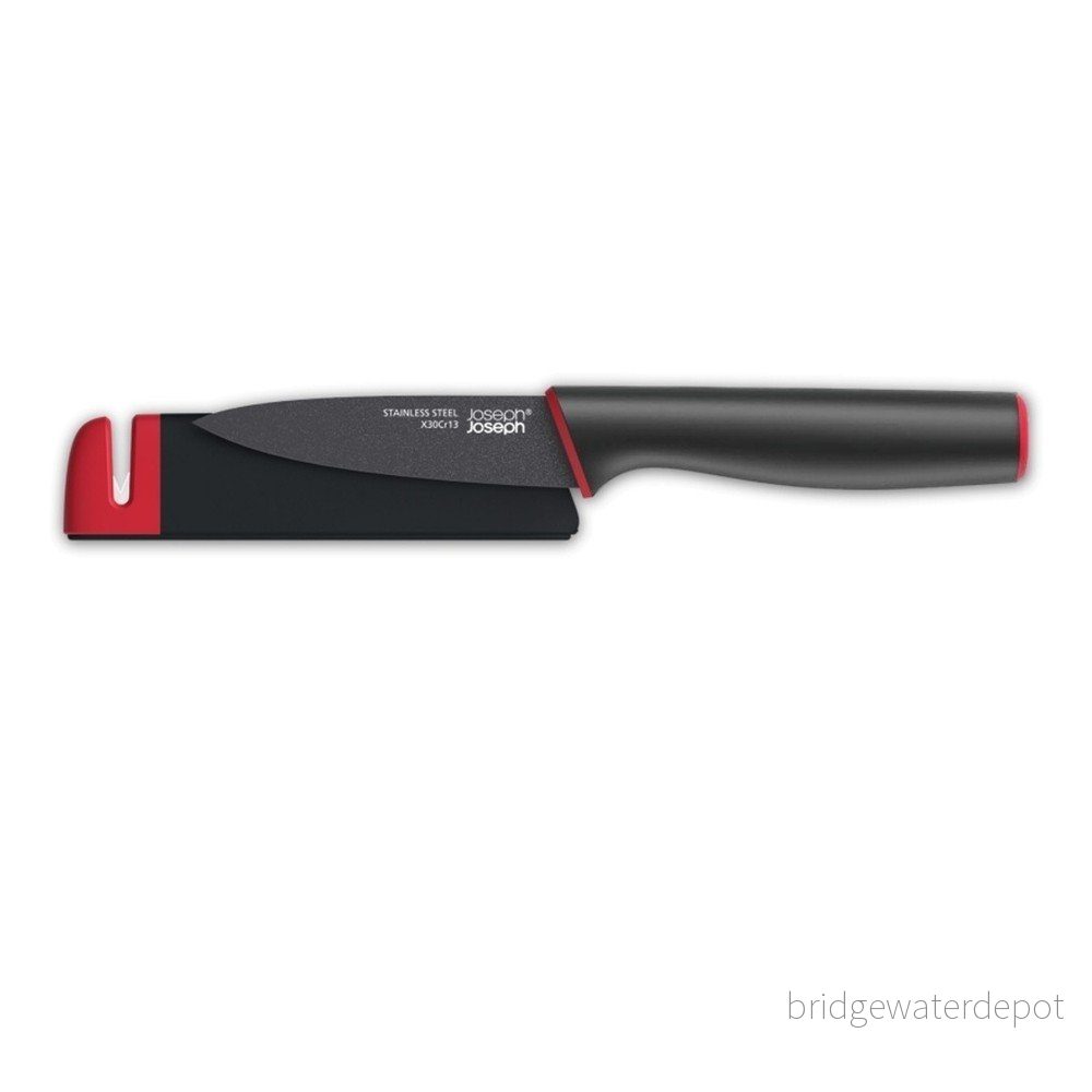 Loupací nůž s krytem a brouskem Joseph Joseph Slice&Sharpen, délka 9 cm v:740986