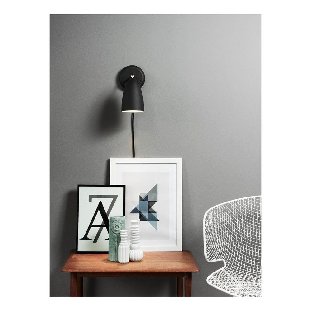Černé nástěnné světlo Nordlux Nexus 10 v:779624