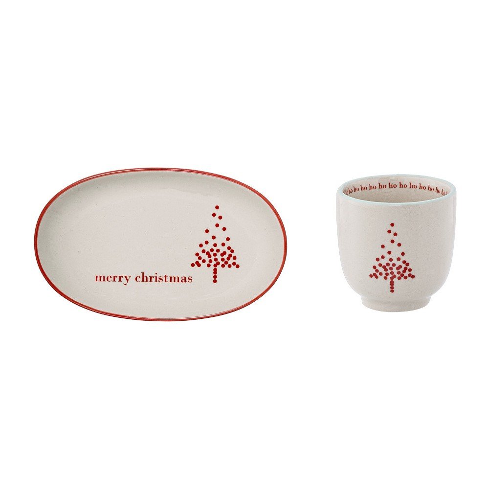 Set hrnku a talířku z kameniny Bloomingville Lucia v:1314158