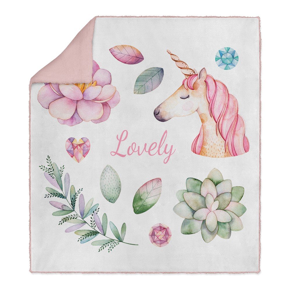 Dětská deka OYO Kids Lovely Unicorn, 130 x 160 cm v:1321932
