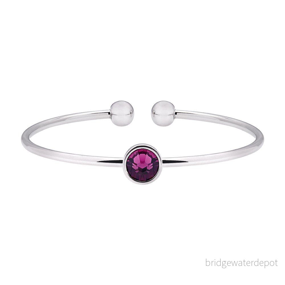 Náramek s fialovým krystalem Swarovski GemSeller Helix v:713722