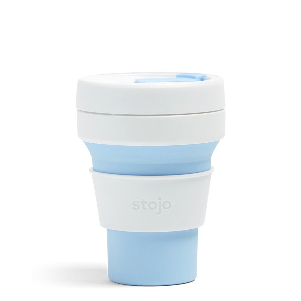 Bílo-modrý skládací cestovní hrnek Stojo Pocket Cup Sky, 355 ml v:1341277