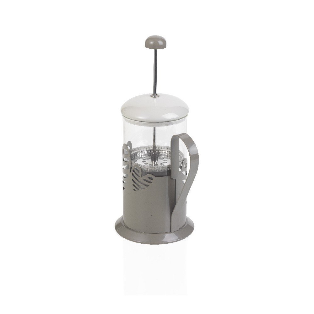 Šedý French Press na kávu či čaj Brandani Batticuore, 600 ml v:1270914