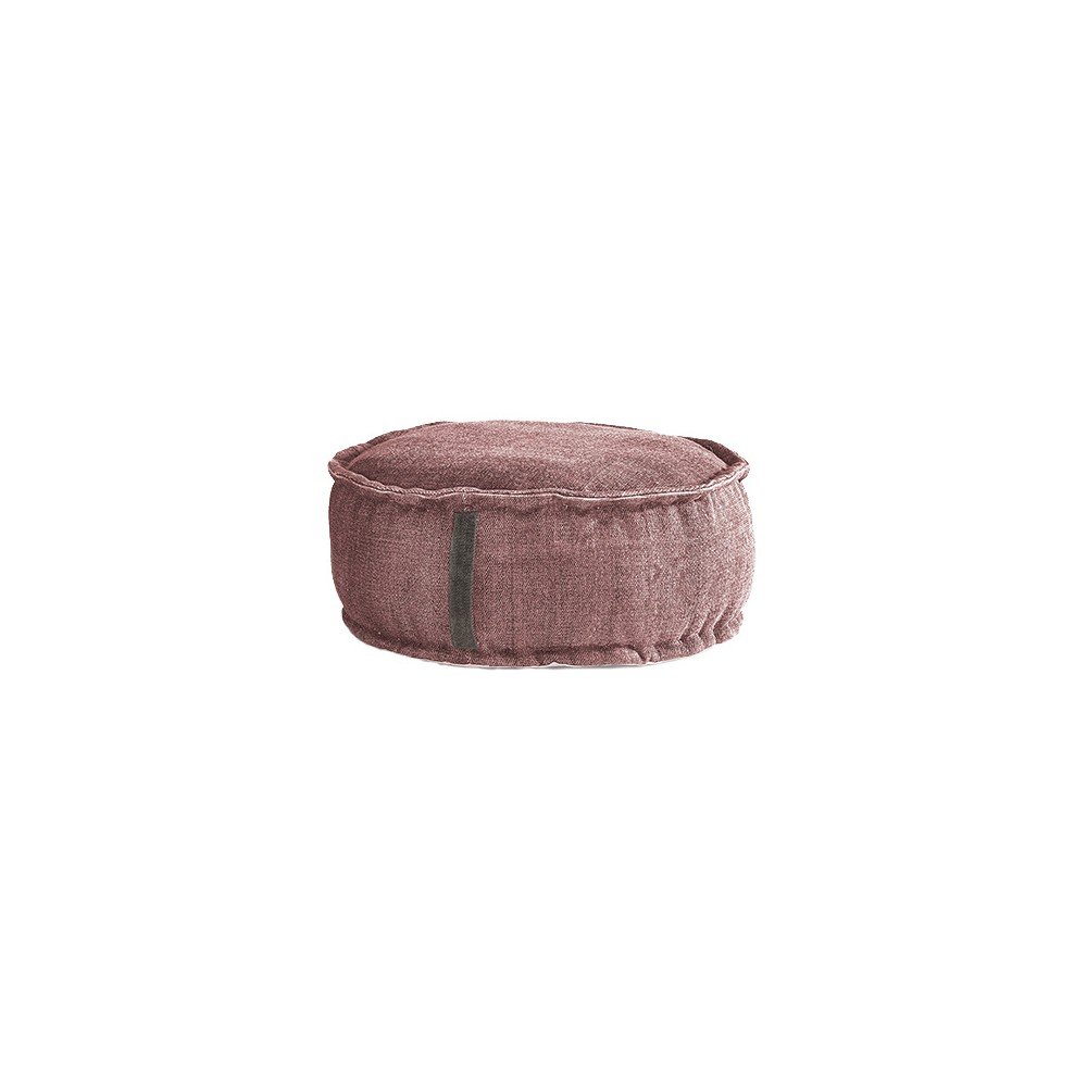 Růžový puf Linen Couture Round, ø 60 cm v:1267342