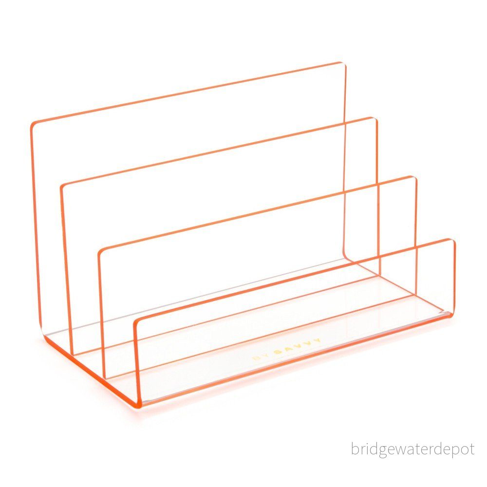 Kancelářský stojan s oranžovými hranami Lund London Flash Tidy v:875342