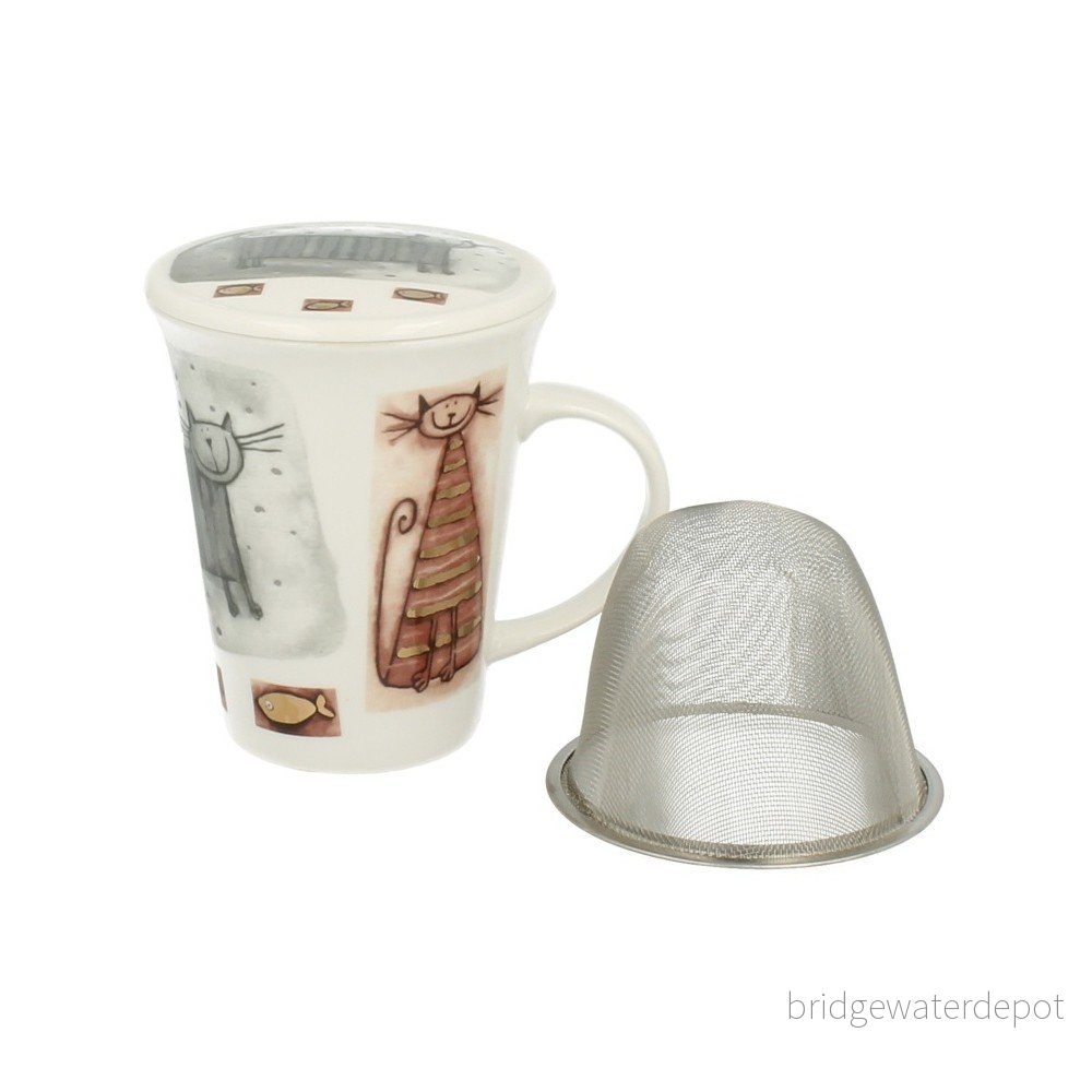 Porcelánový hrnek s filtrem s motivem kočky Duo Gift, 250 ml v:1004572