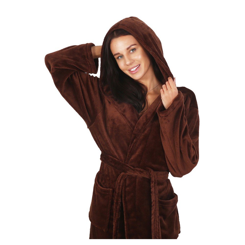 Hnědý unisex župan z mikrovlákna DecoKing Robby, velikost XXXL v:1077124