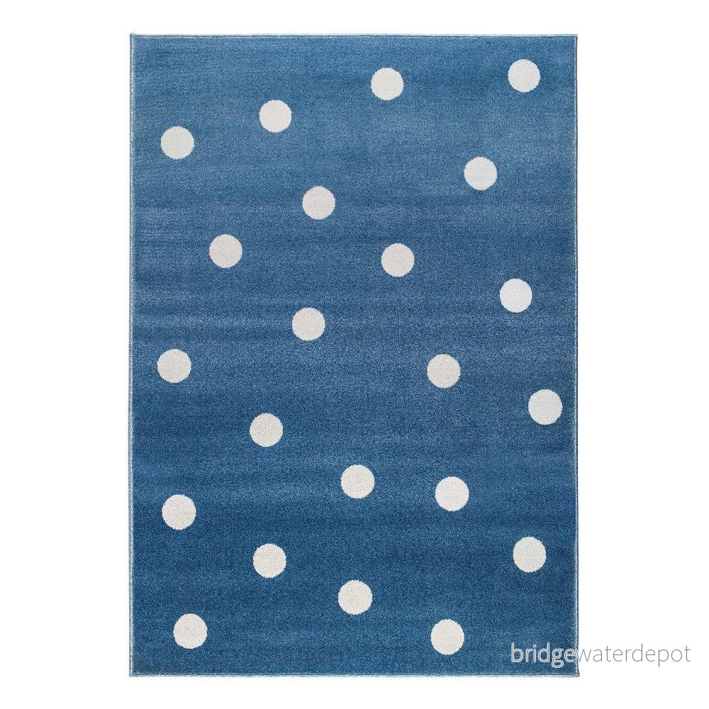 Modrý koberec s puntíky KICOTI Azure Dots, 300 x 400 cm v:1236636